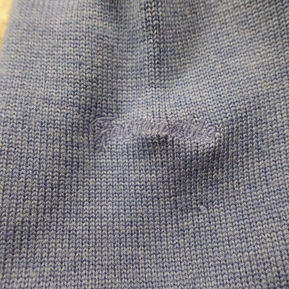 Faconnable wool quarter zip pullover sweater men's XXL blue - Picture 11 of 13